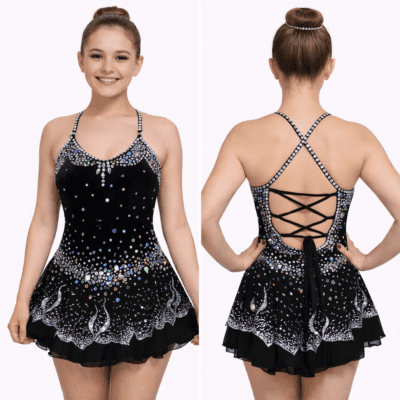 Ice figure skating dress/Baton Twirling leotard/Dance outfit/Tap costume