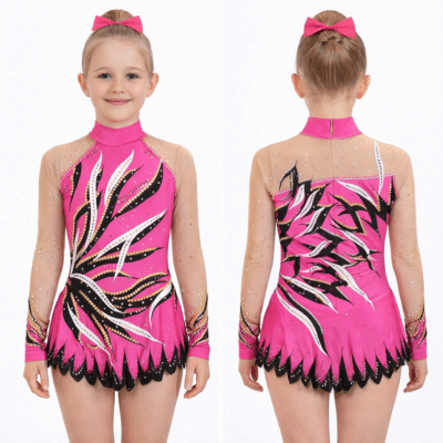 Rhythmic Gymnastics Leotard RG Acro/Ice skating dress Tap Costume Twirling Dance