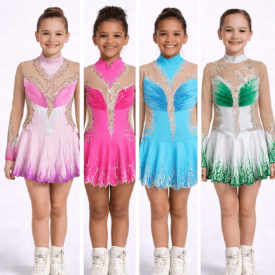 Rhythmic Acro gymnastics leotard Ice skating Dress Baton Twirling Tap Dance RG