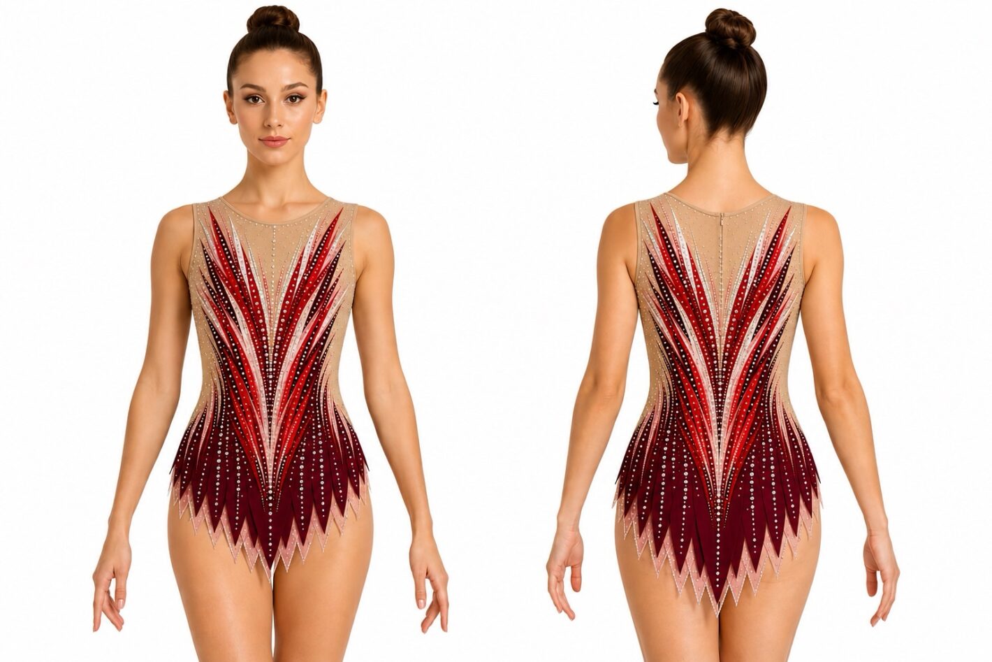 Rhythmic Gymnastics skirted Leotard RG Acro Twirling Tap Dance Costume