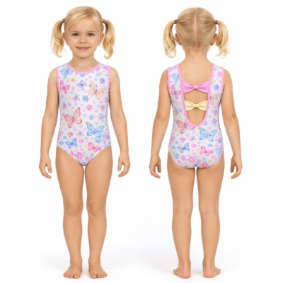 Butterfly Lycra girls gymnastics leotard