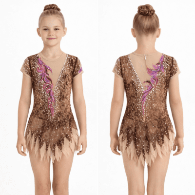 Rhythmic Gymnastics Leotard Acro/Ice skating dress Tap Costume Twirling Dance RG