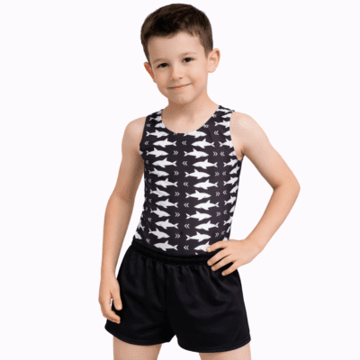 Shark Boys Gymnastics Leotard - Shorts also available