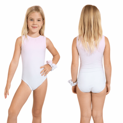 Daydream Girls gymnastics/dance leotard Baby Pink & Blue