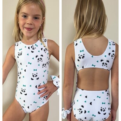 Panda open back gymnastics/dance leotard