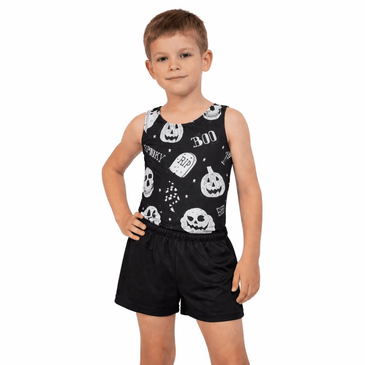 Boo Boys Halloween gymnastics Leotard & shorts