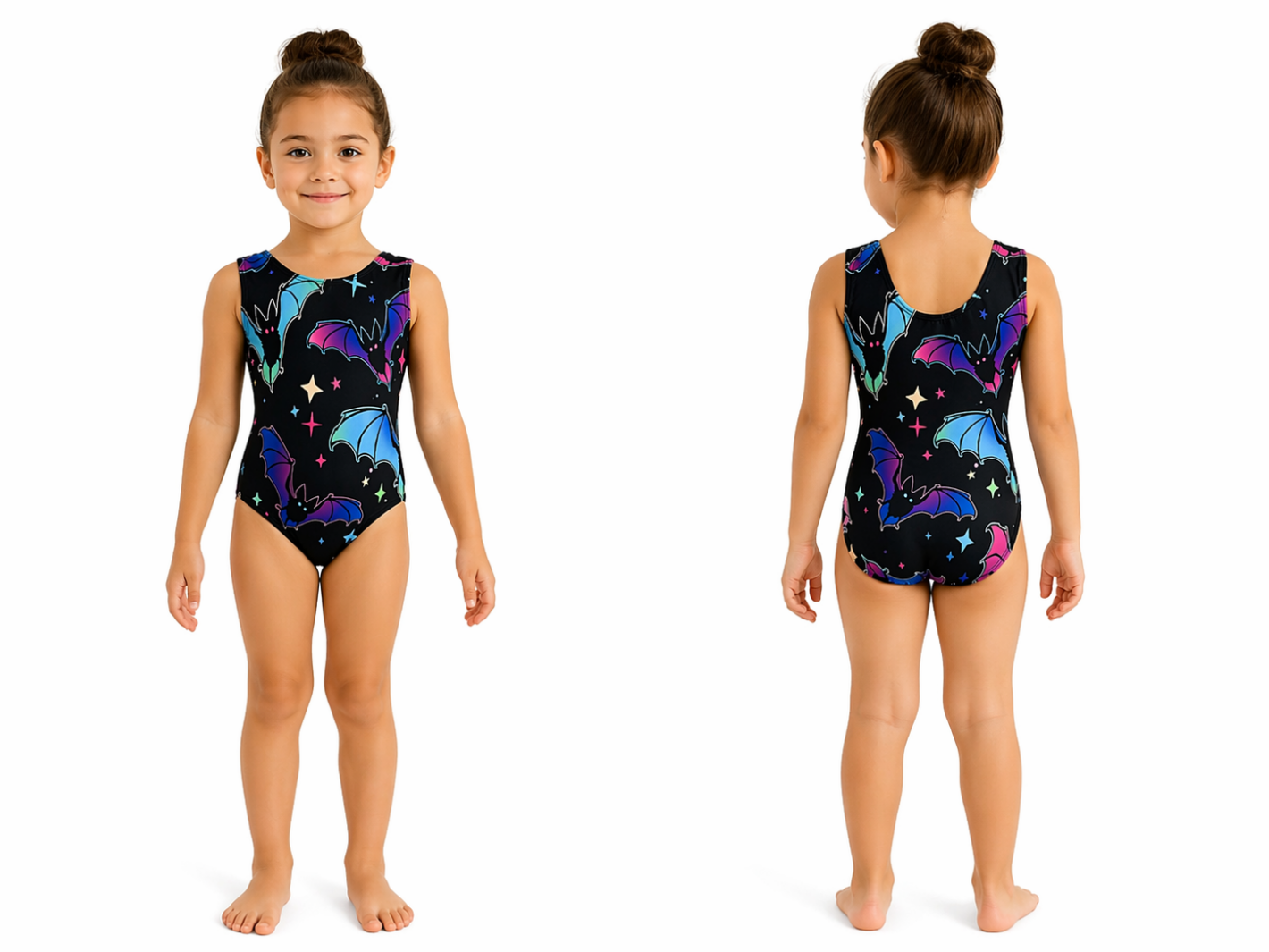 Bat Crazy Girls Halloween Gymnastics Leotard