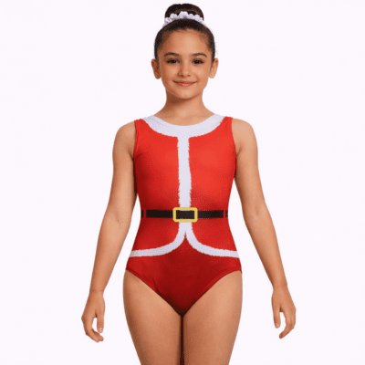 Santa Xmas Christmas leotard - Girls Gymnastics