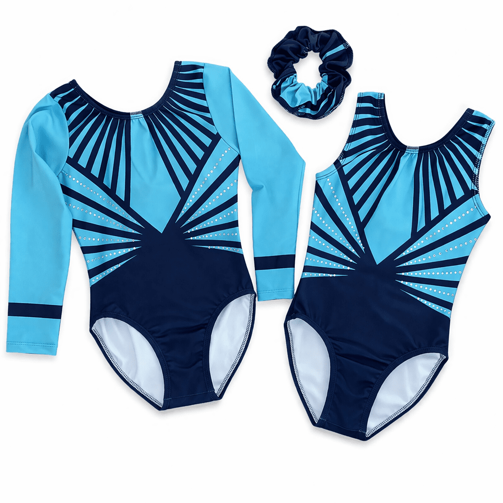Aisha girls gymnastics leotard - Choice of Long Sleeve or Sleeveless - Image 2