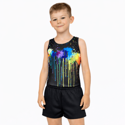 Paint Splash Boys gymnastics Leotard