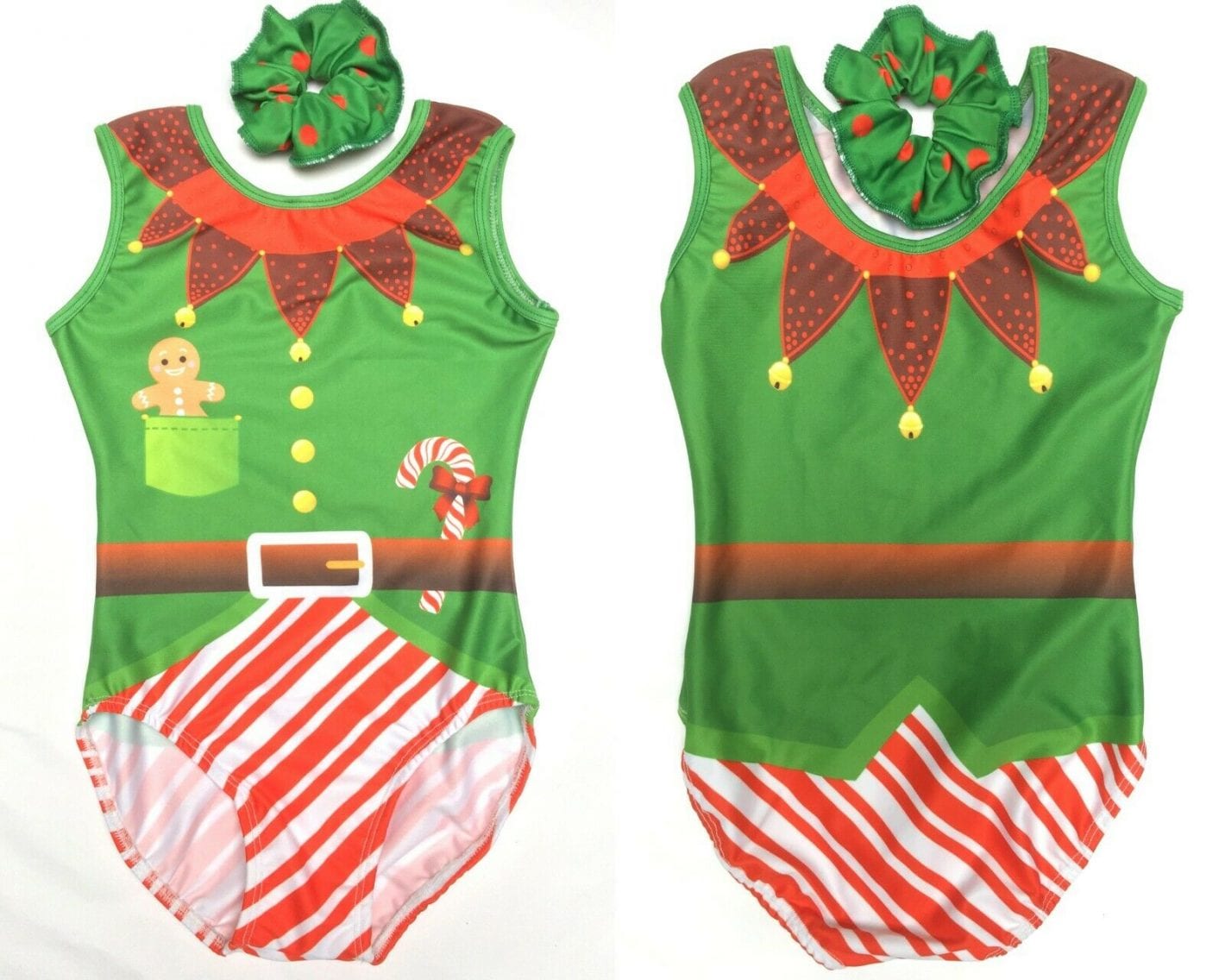 Amazing Elf Christmas leotard Girls Gymnastics Lilachelene Leotards & Skatewear