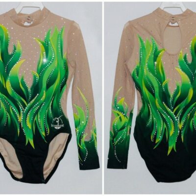 Elements NEON Girls Long Sleeve Gymnastics Leotard - Competition/Acro Acrobatic