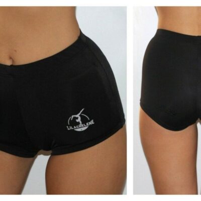 Paddies Girls Black Lycra Padded Gymnastics Shorts for bars