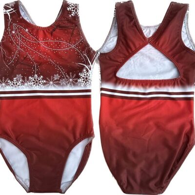 Snowflakes Crystals Christmas Xmas leotard - Girls Gymnastics