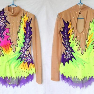 Acro/Rhythmic Gymnastics leotard/Ice skating dress/Tap/Dance costume/Twirling