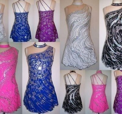 Ice Figure Skating Dress Baton Twirling Rhythmic Leotard/Dance Tap Made To Fit