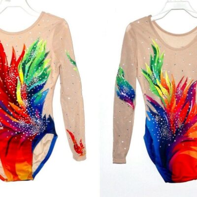 Mambo Girls Long Sleeve Gymnastics Leotard - Competition/Acro Acrobatic