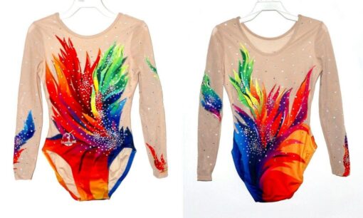 Mambo Girls Long Sleeve Gymnastics Leotard - Competition/Acro Acrobatic