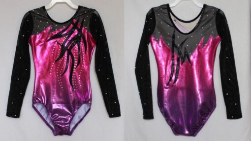 Sombra Girls Long sleeve Ombre Gymnastics Leotard *Reduced from £60 to £25 - Image 3