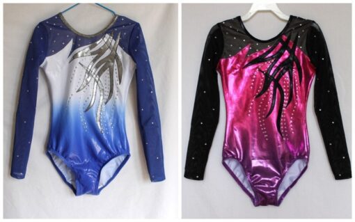 Sombra Girls Long sleeve Ombre Gymnastics Leotard *Reduced from £60 to £25