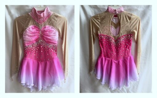 Custom made to measure Pink Ice skating/Twirling dress - Image 4