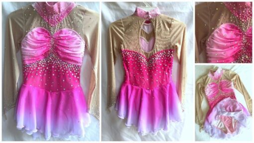 Custom made to measure Pink Ice skating/Twirling dress - Image 2