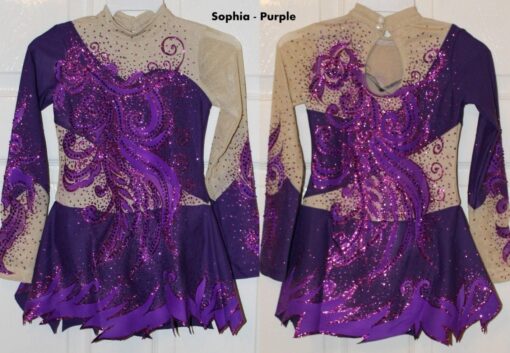 Competition Ice/Figure skating dress/RG Rhythmic/Acro leotard/Twirling Made2 fit - Image 4