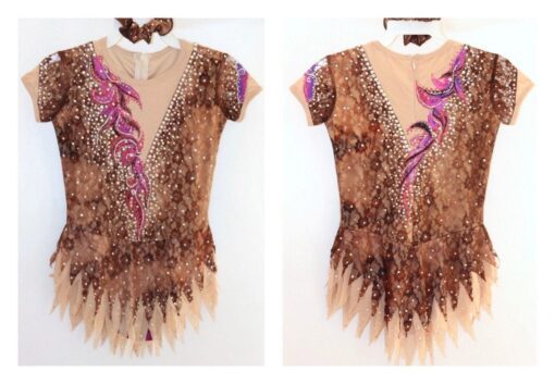 Rhythmic Gymnastics Leotard Acro/Ice skating dress Tap Costume Twirling Dance RG