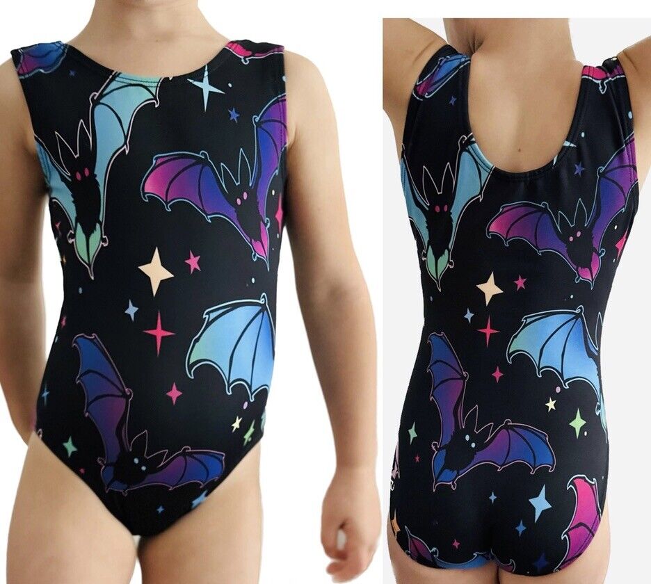 Bat Crazy Girls Halloween Gymnastics Leotard - Image 3