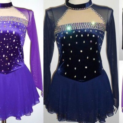 Ice Figure Skating Dress/Dance/Baton Twirling costume/Tap Outfit Custom Made