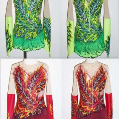RG Rhythmic Gymnastics Leotard/Ice Skating/Twirling Dress/Tap Costume/Acro