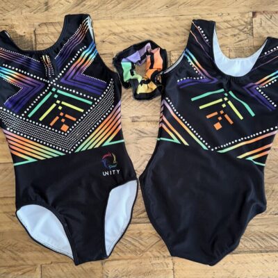 Unity Lycra Girls Gymnastics leotard with crystals