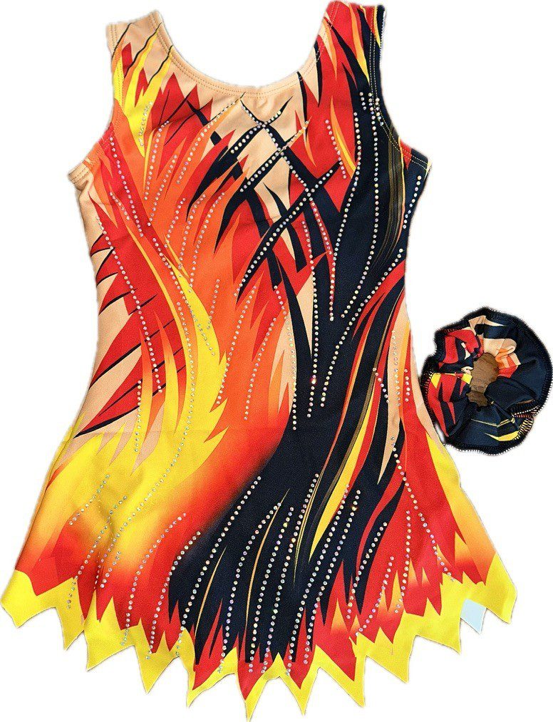 Fuse Girls Skirted Gymnastics Acro Competition leotard Rhythmic Aerobics - Image 3