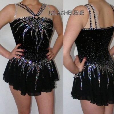 Ice Figure Skating dress/Baton Twirling Leotard/Dance/tap costume Made to Fit