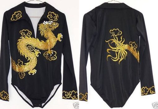 Girls Ice Skating Dress/Boys Skating Costume - Chinese Dragon - Made To Fit - Image 4