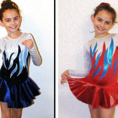 Nevada Girls Ice skating Dress Baton Twirling costume Tap Leotard