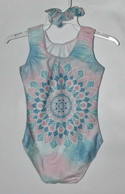 Sioux Girls gymnastics/dance leotard Baby Pink & Blue - Image 3