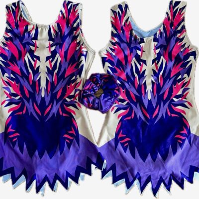Dahlia Girls Skirted Gymnastics Acro Competition leotard Rhythmic Aerobics