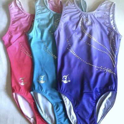 Dreamer - All Lycra ombre girls gymnastics leotard Pink, Purple or Turquoise