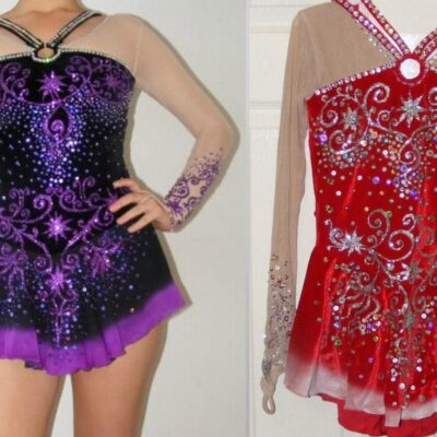 Ice Figure Skating Dress/Dance/Baton Twirling costume/Tap Outfit Custom Made