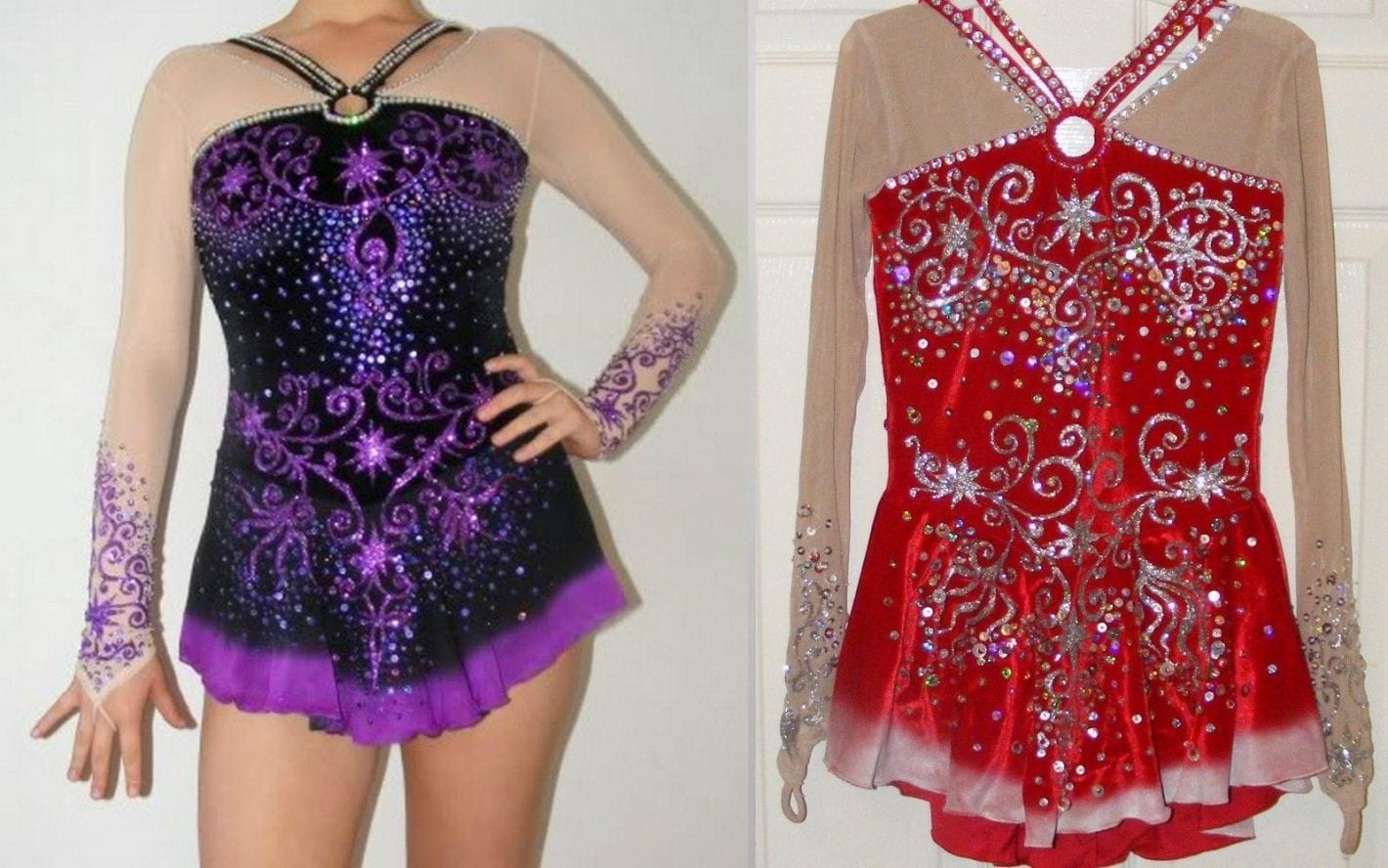 Ice Figure Skating Dress/Dance/Baton Twirling costume/Tap Outfit Custom Made