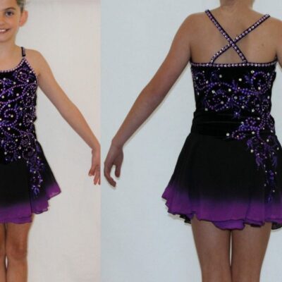 Ice figure skating dress/Baton Twirling/Tap Costume Dance leotard Made to fit