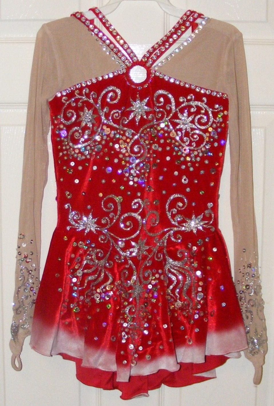 Ice Figure Skating Dress/Dance/Baton Twirling costume/Tap Outfit Custom Made - Image 3