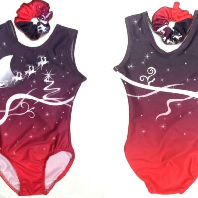 Xmas Christmas Reindeer Leotard Girls Gymnastics