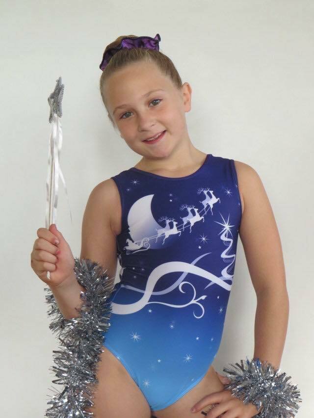 *Xmas* Christmas Reindeer Leotard Girls Gymnastics Lilachelene Leotards & Skatewear