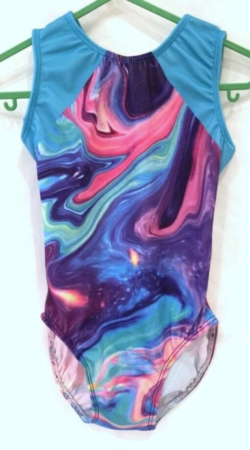 Aquarius Open back Girls gymnastics leotard - Image 3