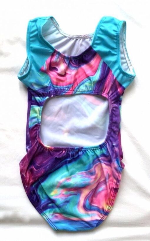 Aquarius Open back Girls gymnastics leotard - Image 4