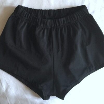 Boys Black Lycra Leotard Shorts for Gymnastics/Dance