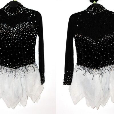 Ice figure skating dress Baton Twirling/Tap Costume Dance leotard Made to fit