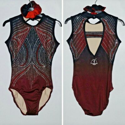 Putting on the Ritz Girls Gymnastics leotard with 100's of Crystals